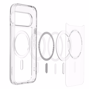 Spigen Ultra Hybrid Mag MagSafe aizsargvāciņš Google Pixel 11 Pro, caurspīdīgs / balts