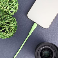 FORCELL F-ENERGY C346 kabelis Type C uz Lightning PD 3A 27W Silicone 1 m zaļš