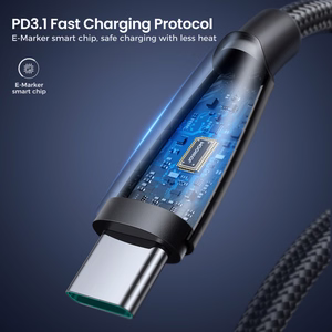 Joyroom Pioneer sērijas SA31-CC5 USB-C / USB-C 240W 1.2m kabelis - melns
