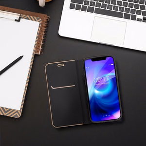 LUNA Book Gold viedtālruņa apvalks SAMSUNG A21s melns