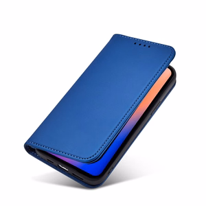 Magnētiskais karšu apvalks iPhone 12 Pro Max maciņš karšu maks karšu turētājs zils