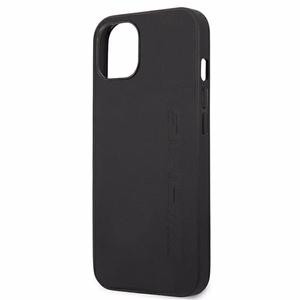 Mercedes AMG ādas maciņš ar karsto spiedumu iPhone 13 / 14 / 15, melns
