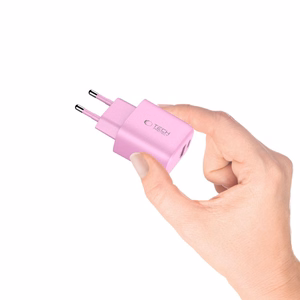 Tech-Protect NCA30 PD 30W QC3.0 USB-A / USB-C sienas lādētājs - rozā