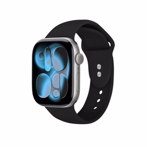Crong Liquid Apple Watch siksniņa, 44/45/46/49 mm, melna