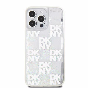 DKNY Šķidrs spīdumu daudzlogo viedtālruņa apvalks iPhone 15 Pro Max - balta