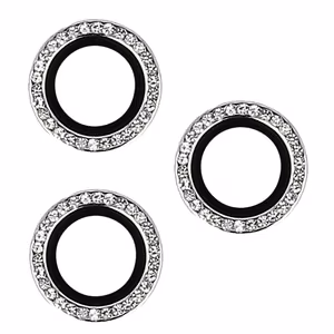 Aizsargstikls HARD DIAMOND kamerai (LENS) Iphone 15 Pro/15 Pro Max sudraba (3 gab.)