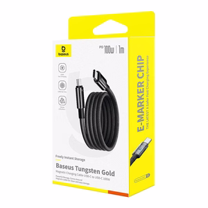 Baseus Tungsten Gold uzlādes kabelis no USB-C uz USB-C 100W 1m (melns)