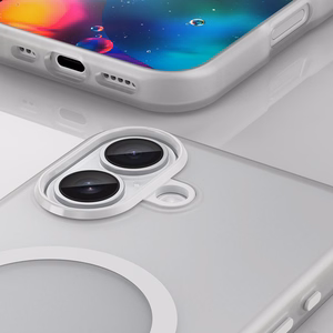 Magnētiskais abrazīvais viedtālruņa apvalks iPhone 17, saderīgs ar MagSafe - matēts balts