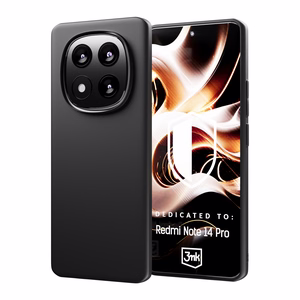 3mk Matētais viedtālruņa apvalks Xiaomi Redmi Note 14 Pro - melns