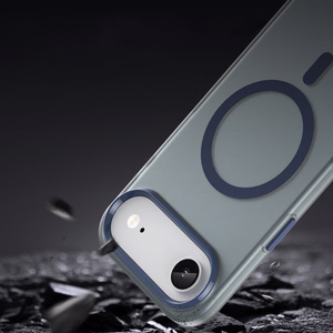 Magnētiski abrazīvs iPhone 17 Air apvalks saderīgs ar MagSafe - matētais zilais