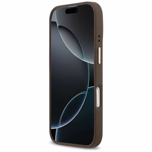 Guess 4G Logotipa Plāksne Magnētiskais viedtālruņa apvalks iPhone 17 brūns