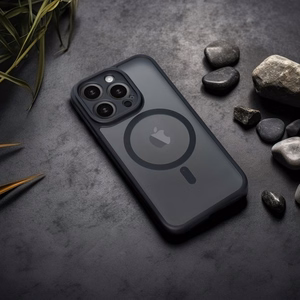 Full Matte Mag Cover maciņš modelim iPhone 17 Pro Max / 18 Pro Max, saderīgs ar MagSafe – melns