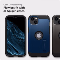 Spigen ALM Glass FC rūdīts stikls iPhone 13 / 13 Pro / 14 – melns