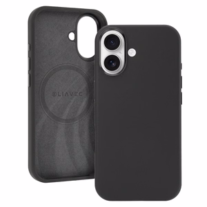 Liavec Silky maciņš ar metāla kameras rāmi priekš Iphone 17 melns