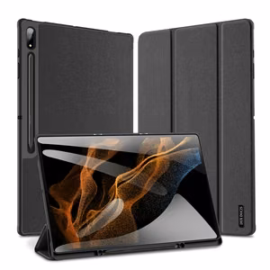 Dux Ducis Domo salokāms apvalks planšetdatoram ar Smart Sleep funkciju Samsung Galaxy Tab S8/S9 Ultra statīvs - melns
