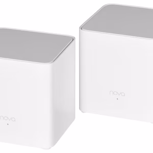 Tenda MX3 (2-pack) AX1500 divjoslu (2,4 GHz/5 GHz) Wi-Fi 6 (802.11ax) Mesh sistēma, 1 LAN ports, iekšējās antenas, balta