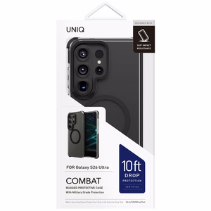 Uniq Combat Maciņš for Samsung Galaxy S26 Ultra Magclick Charging - melns