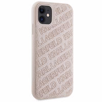 Karl Lagerfeld Quilted K Pattern viedtālruņa apvalks iPhone 11 / Xr - rozā