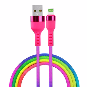Setty USB - Lightning kabelis 1,2 m 2,1A KNA-L-1.22.113 varavīksne