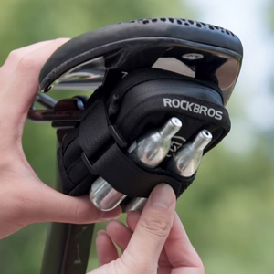 Rockbros mini sedla soma ar CO2 baloniņa turētāju - melns/zaļš