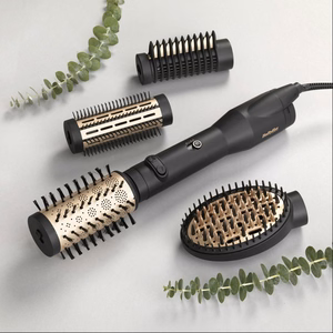 BaByliss Big Hair Luxe AS970E – karstā gaisa matu veidošanas suka, 3 temperatūras režīmi, 650 W, melna/zelta