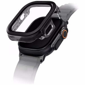 Uniq Voute aizsargstikla viedtālruņa apvalks Apple Watch Ultra 49 mm - melns