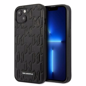 Viedtālruņa apvalks Karl Lagerfeld KLHCP13SMNMP1K iPhone 13 mini 5,4\" melns / melns Monogrāmas plāksne