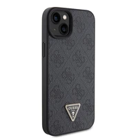 Guess GUHCP15SP4TDSCPK iPhone 15 6.1" melns/melns cietais viedtālruņa apvalks Crossbody 4G Metal Logo