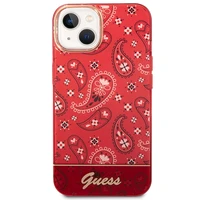 Guess GUHCP14MHGBNHR iPhone 14 Plus 6.7 "sarkans/sarkans cietais apvalks Bandana Paisley