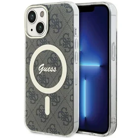 Guess IML 4G magnētiskais viedtālruņa apvalks iPhone 15 Plus - brūns