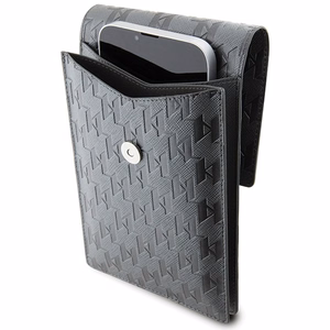 KARL LAGERFELD universal bag for mobile KLWBSAKHPKG (Saffiano Mono Ikonik) silver