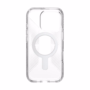 Speck Presidio Perfect-Clear Grip ClickLock & MagSafe vāciņš ierīcei iPhone 16 Pro, caurspīdīgs / hroma apdare / Serene Silver