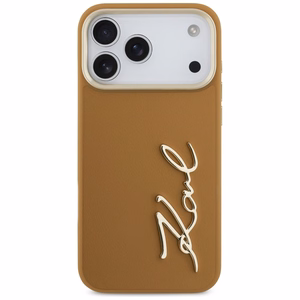 Karl Lagerfeld Karl Script Logo apvalks iPhone 17 Pro Max - brūns