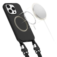 Tech-Protect MagNecklace Magnētiskais iPhone 15 Pro viedtālruņa apvalks - melns