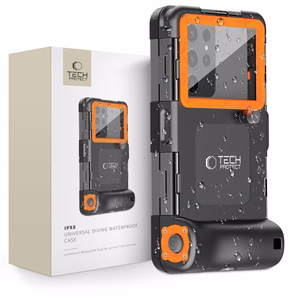 TECH-PROTECT IPX8 UNIVERSAL NIRŠANAS ŪDENSNECAURLAIDĪGS MACIŅŠ MELNS/ORANŽS