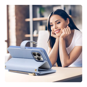Dux Ducis Lawa Leather Case for iPhone 15 Pro Max - Blue