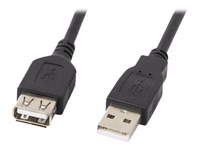 Lanberg USB 2.0 pagarinātāja kabelis 5m melns