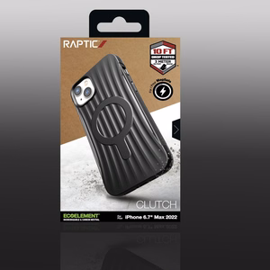 Raptic X-Doria Clutch viedtālruņa apvalks iPhone 14 Plus ar Magnētisko melnu aizmugurējo pārklājumu