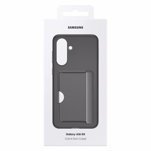 Samsung kartes slots apvalks EF-OA366TBEGWW ar kartes slotu Samsung Galaxy A36 5G - melna
