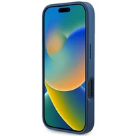 Guess graudainā raksta ziedu motīva MagSafe viedtālruņa apvalks iPhone 16 Pro Max - zils