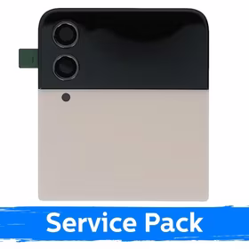 LCD displejs saderīgs ar Samsung F721 Z Flip4 (OUTER) ar rāmi / Rozā zelts / (Service Pack)