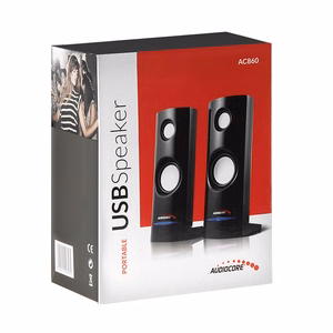 Audiocore AC860 skaļrunis 2 joslas 4 W melns vadu