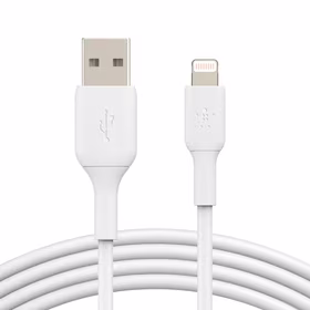USB kabelis Belkin Boost Charge no USB-A uz Lightning 1,0 m, balts