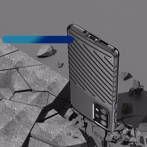 Thunder viedtālruņa apvalks elastīgs bruņu apvalks Samsung Galaxy A73 melna