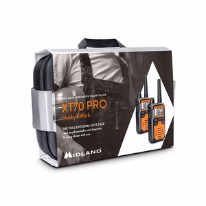 Rokas PMR radiostacijas MIDLAND XT70 PRO koferī