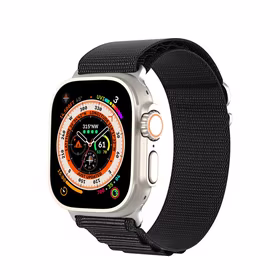 DUX DUCIS siksniņa GS neilona Apple Watch 42 / 44 / 45 / 49 mm melna