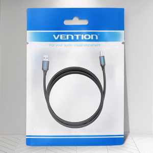 Vention USB 2.0 A vīr.–B vīr. kabelis 3 m, melns, PVC