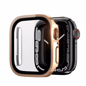 Rūdīta stikla korpuss Dux Ducis Hamo Apple Watch 44mm rozā krāsā