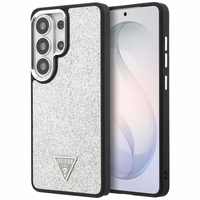 Guess maciņš Fixed Glitter Triangle MagSafe for Samsung Galaxy S26 Ultra sudraba