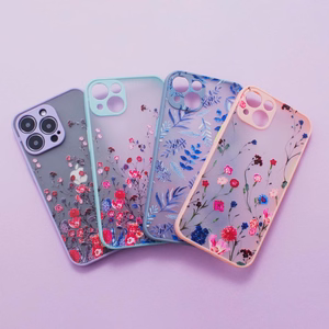Dizaina apvalks iPhone 12 Pro Max ziedu apvalks gaiši zils